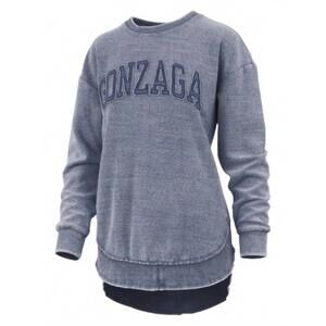 NEW PRESSBOX women's knox crewneck poncho fleece pullover in heather grey